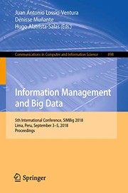 Cover of Information Management and Big Data