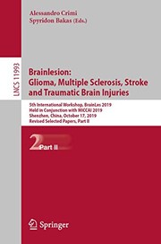 Cover of Brainlesion : Glioma, Multiple Sclerosis, Stroke and Traumatic Brain Injuries