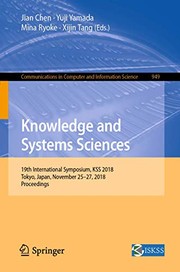 Cover of Knowledge and Systems Sciences