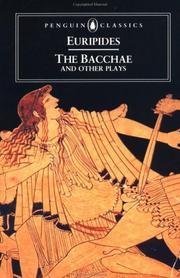 Cover of The  Bacchae, and other plays