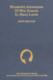 Cover of Wonderful adventures of Mrs. Seacole in many lands