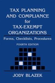 Cover of Tax Planning and Compliance for Tax-Exempt Organizations