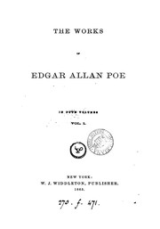 Cover of The Works of the Late Edgar Allan Poe in Four Volumes - I - Tales