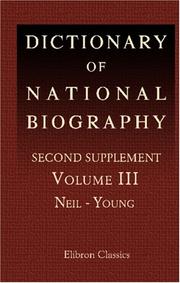 Cover of Dictionary of National Biography