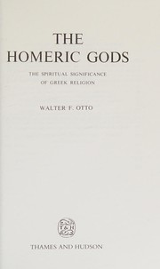 Cover of The Homeric gods