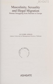 Cover of Masculinity, sexuality and illegal migration