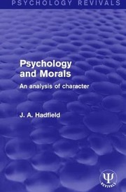 Cover of Psychology and morals