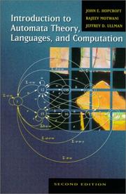 Cover of Introduction to automata theory, languages, and computation