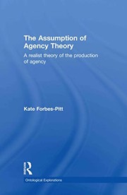 Cover of The assumption of agency theory