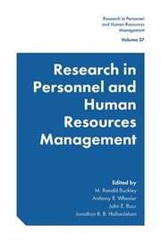 Cover of Research in Personnel and Human Resources Management