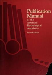 Cover of Publication Manual of the American Psycological Association