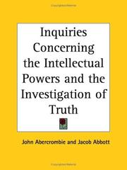 Cover of Inquiries concerning the intellectual powers, and the investigation of truth