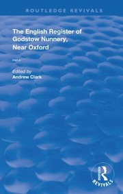 Cover of English Register of Godstow Nunnery, near Oxford