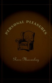 Cover of Personal pleasures