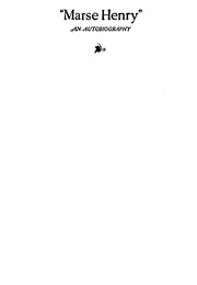 Cover of Marse Henry : An Autobiography