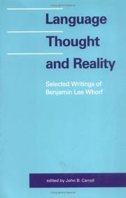 Cover of Language, thought, and reality