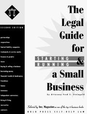 Cover of Legal guide for starting & running a small business