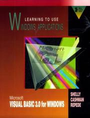 Cover of Learning to use Windows applications