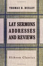 Cover of Lay sermons, addresses, and reviews