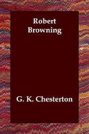 Cover of Robert Browning