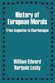 Cover of History of European morals