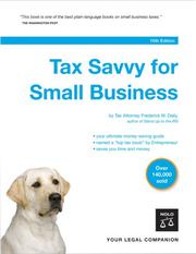 Cover of Tax savvy for small business