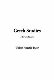 Cover of Greek Studies A Series Of Essays