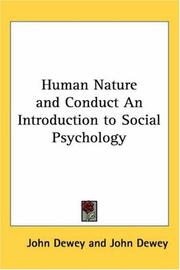 Cover of Human Nature and Conduct An Introduction to Social Psychology