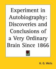 Cover of Experiment in autobiography