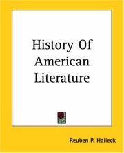 Cover of History of American Literature