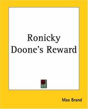 Cover of Ronicky Doone's Reward