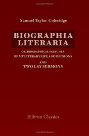 Cover of Biographia literaria