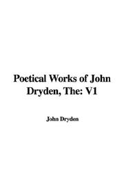 Cover of The Poetical Works of John Dryden