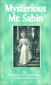 Cover of Mysterious Mr. Sabin