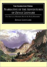 Cover of Narrative of the adventures of Zenas Leonard