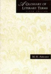 Cover of A glossary of literary terms