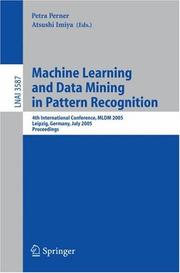 Cover of Machine Learning and Data Mining in Pattern Recognition