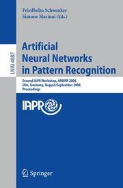 Cover of Artificial neural networks in pattern recognition