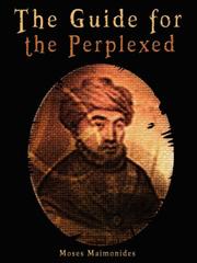Cover of The guide of the perplexed of Maimonides