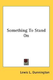 Cover of Something To Stand On