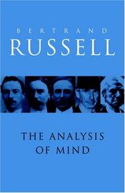 Cover of The analysis of mind