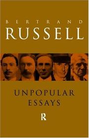 Cover of Unpopular Essays