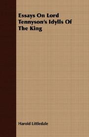 Cover of Essays on Lord Tennyson's Idylls of the king