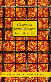 Cover of Chapters on Jewish Literature