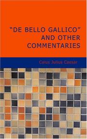 Cover of Commentarii de bello gallico et de bello civili