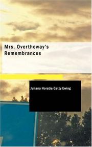 Cover of Mrs. Overtheway's Remembrances