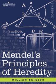 Cover of Mendel's principles of heredity