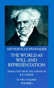 Cover of Die Welt als Wille und Vorstellung