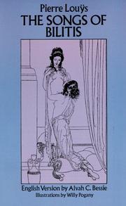 Cover of Les chansons de Bilitis