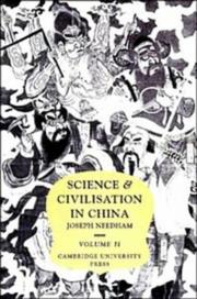 Cover of Science and civilisation in China